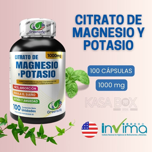 CITRATO DE MAGNESIO Y POTASIO | CON INVIMA | 100 CAPSULAS |