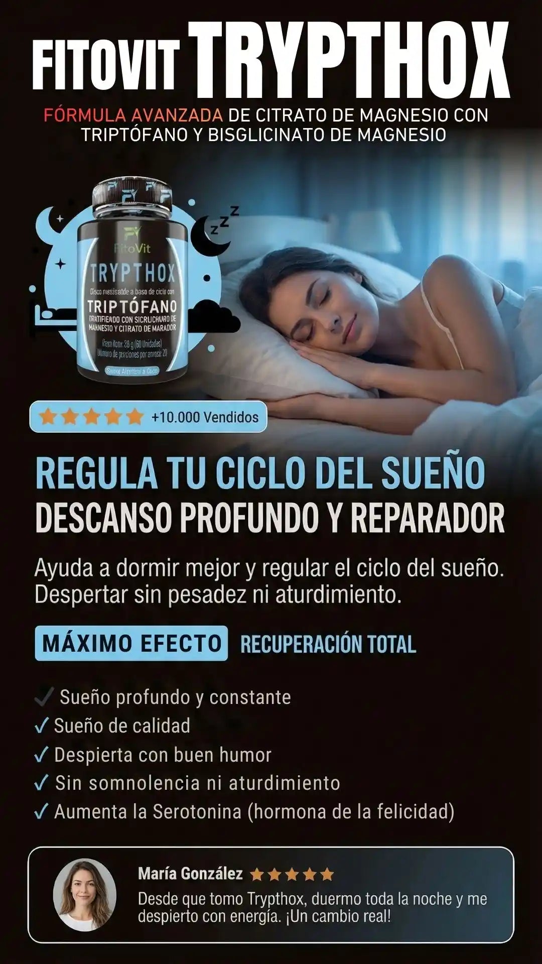 TRYPTHOX FITOVIT®: CON CITRATO Y BISGLICINATO DE MAGNESIO | CON INVIMA