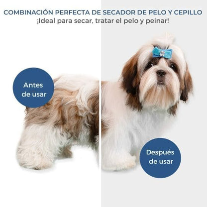 CEPILLO SECADOR PET 2 EN 1 PARA MASCOTAS