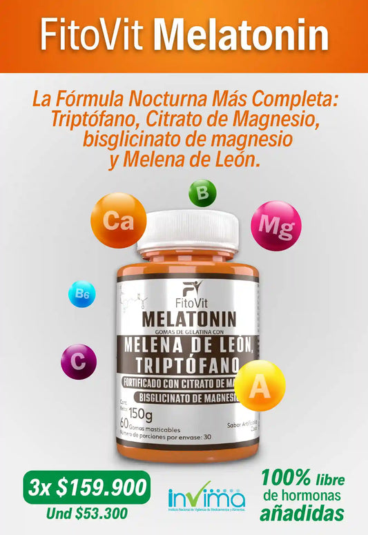 MELATONIN FITOVIT: FÓRMULA NATURAL PARA DORMIR SIN HORMONAS AÑADIDAS